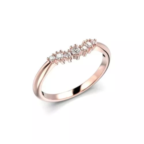 Festive Nelly Side timanttisormus, punakulta 698-011-PK