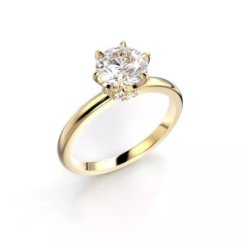 Festive Heidi timanttisormus, keltakulta 710-110-KK