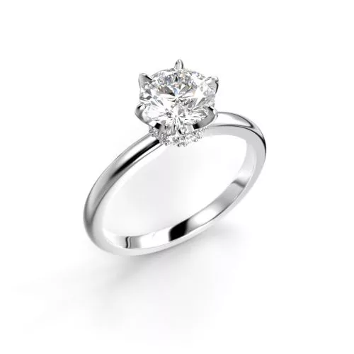 Festive Heidi Hidden Halo timanttisormus, platina 710-110-PT