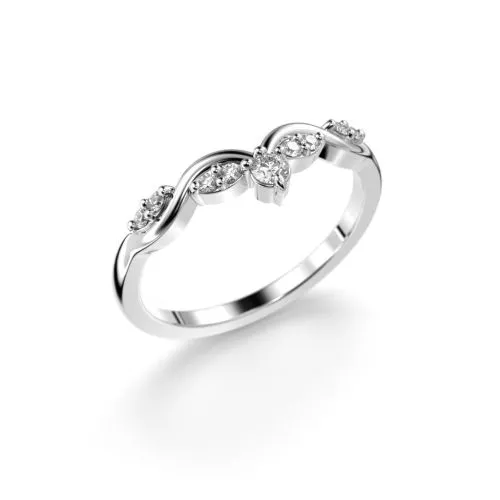 Festive Lilja timanttisormus, platina 715-012-PT
