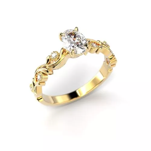 Festive Feeniks timanttisormus, keltakulta 716-056-KK