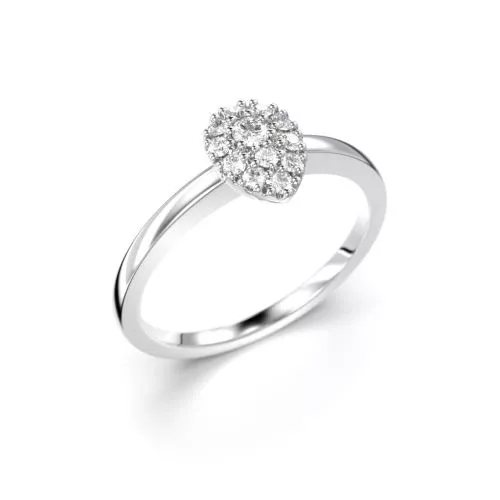 Festive Penelope timanttisormus, platina 717-015-PT