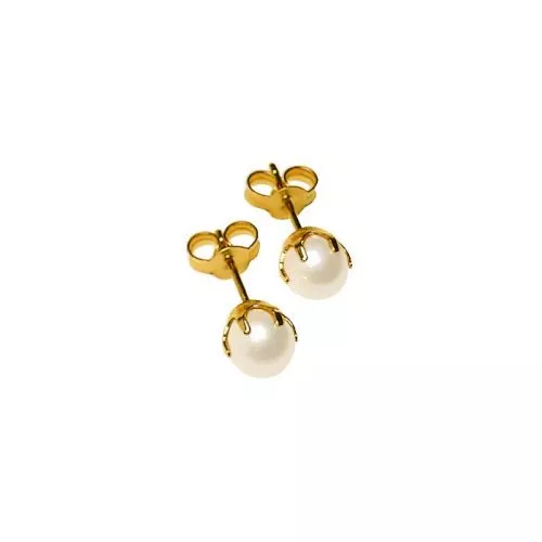 Goldene Perlenohrringe, 5 mm 7212050000-1
