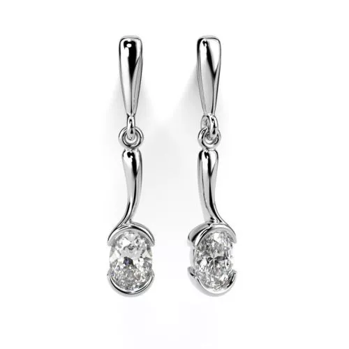 Festive Aurea timanttikorvakorut, valkokulta 740-060-VK