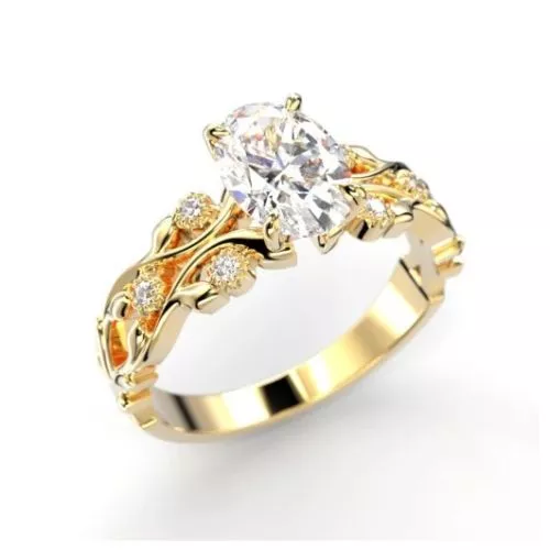 Festive Feeniks Twin Oval timanttisormus 752-106-KK