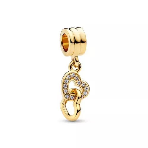 Pandora Interlocked Hearts -hela, kullattu 761242C01