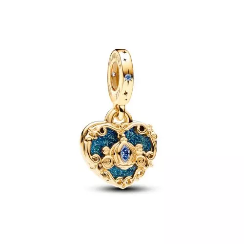 Pandora Disney Cinderella’s Carriage & Heart Double Dangle hela 763072C01-1