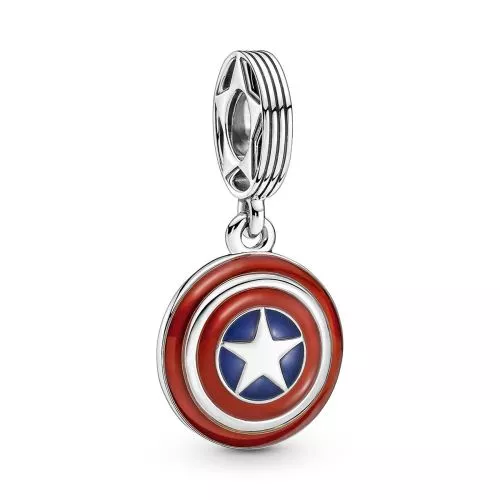 Pandora Marvel The Avengers Captain America Shield Dangle hela 790780C01-1