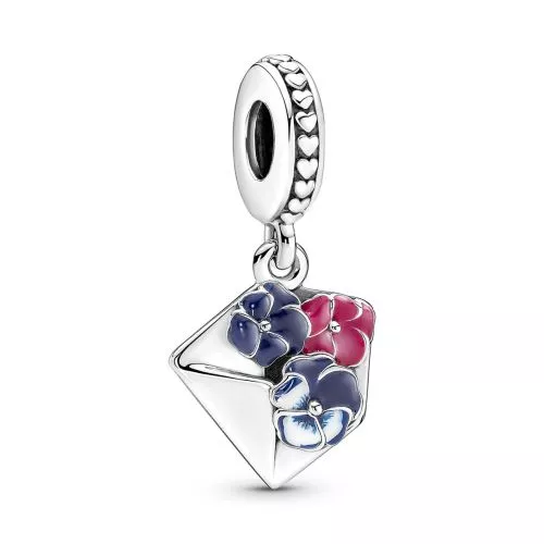 Pandora Pansy Flower Letter Dangle hela 790787C01-1