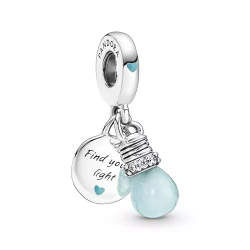 Pandora Glow-in-the-dark Lightbulb Double Dangle hela 791123C01-1