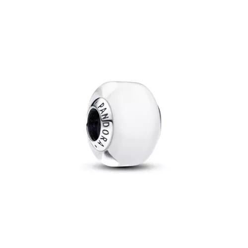 Pandora White Mini Murano Glass hela 793118C00-1