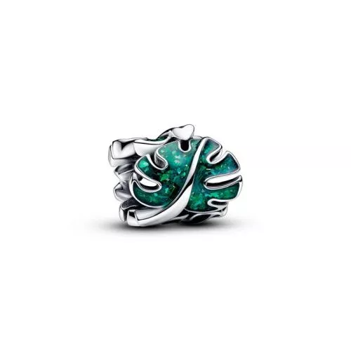 Pandora Green Monstera Leaves hela 793332C01-1