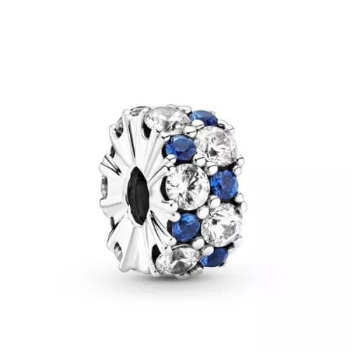 Pandora Clear & Blue Clip -lukkohela 799171C01-1