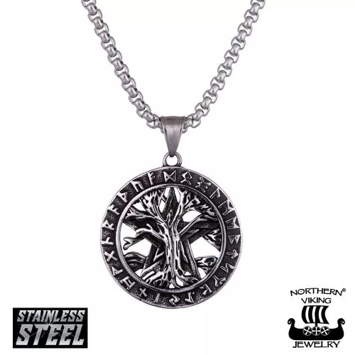 Northern Viking Jewelry -kaulakoru "Riimu Tree Of Life" NVJRS110-1