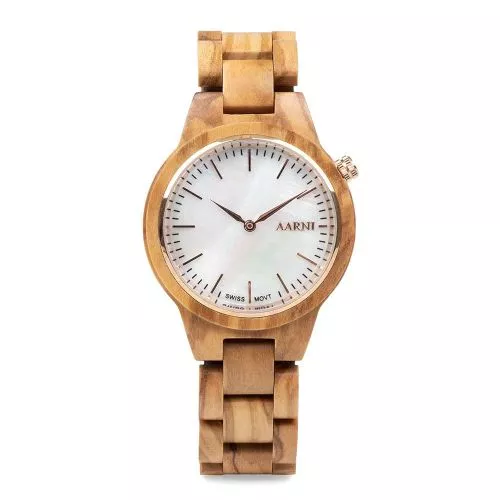 Aarni Vega Oliivipuu Armbanduhr 6430066270392-1