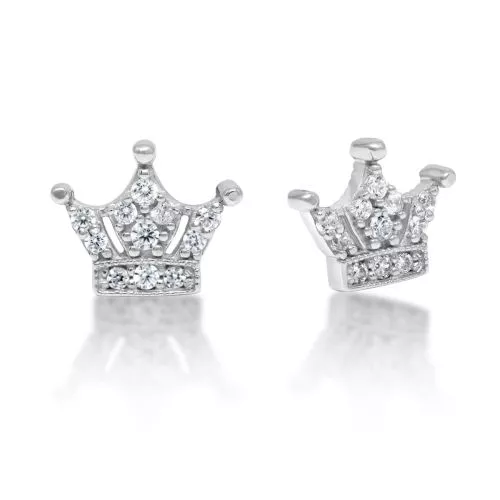 Hopeiset korvakorut / kruunu BOL-E0871Z-2