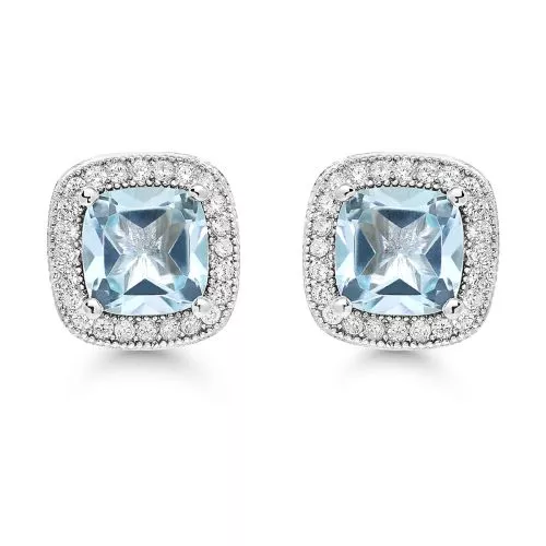 Hopeiset korvakorut / topaasi BOL-E1380TZ-1