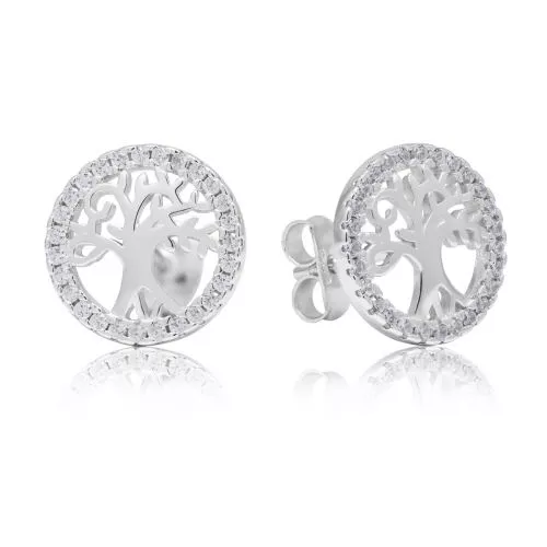 Hopeiset korvakorut / elämänpuu BOL-E1965Z-0
