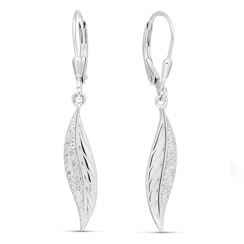 Hopeiset korvakorut / lehti BOL-E4221Z-0