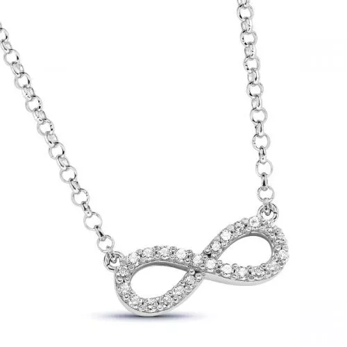 Hopeinen kaulakoru / Infinity BOL-N0045Z/40-45CM-1