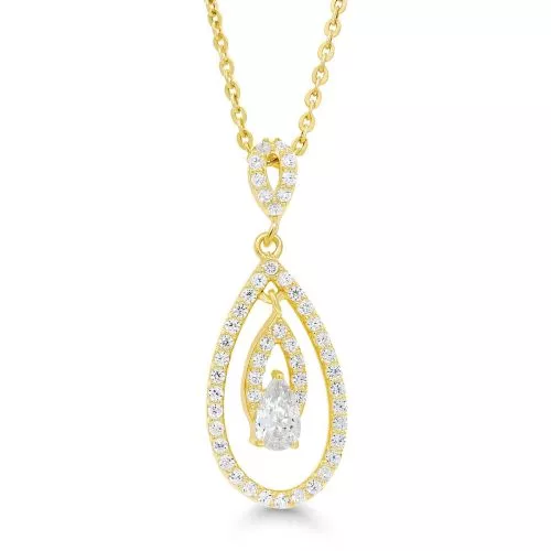 Kulattu hopeakaulakoru / pisara BOL-N1384ZG/40-45CM-1