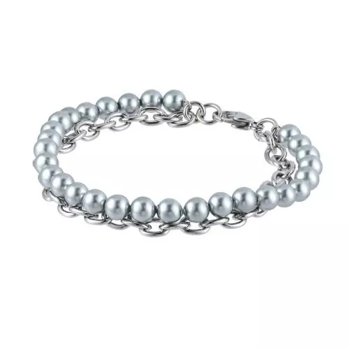 Teräs / helmirannekoru / harmaa BSS905 SS CHAIN GREY-1