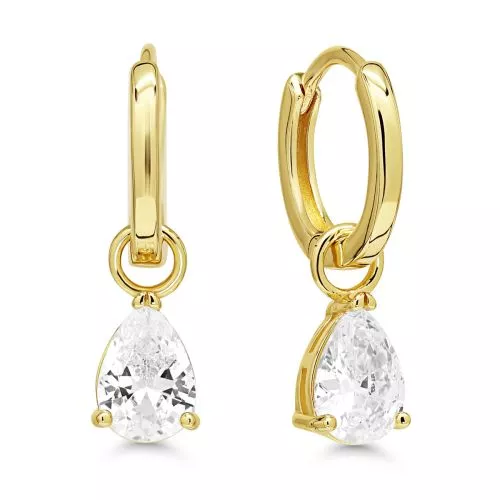 Hopeiset korvakorut / kullattu E-24483ZG-1