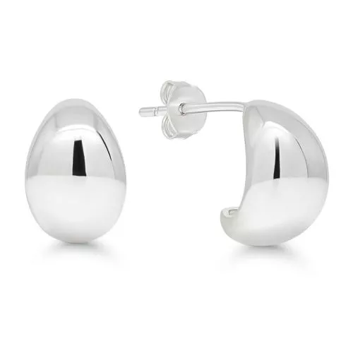 Silberne Ohrringe, Tropfen E-27628