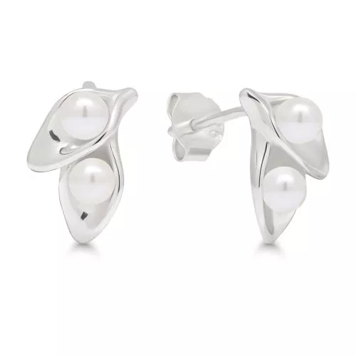 Silberohrringe mit Perlen E-30921P