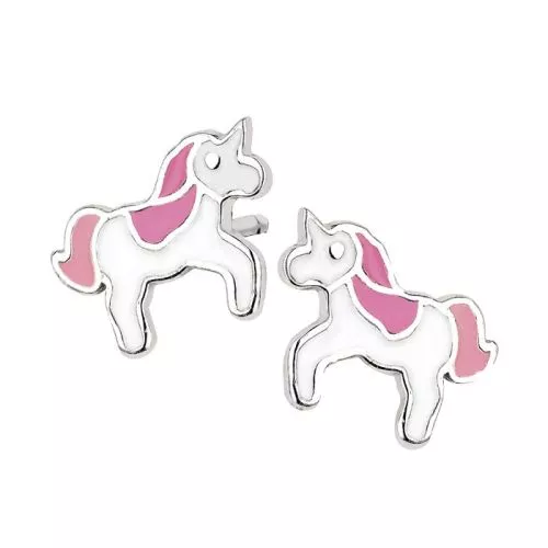 Silber Ohrringe, Einhorn G81255E RHY1-1