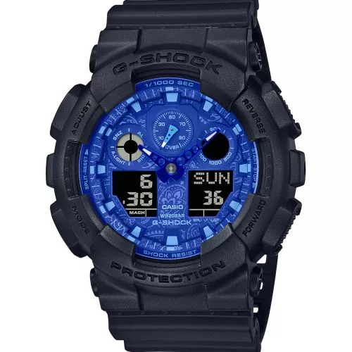 Casio G-Shock Blue Paisley Limited Edition GA-100BP-1AER-1