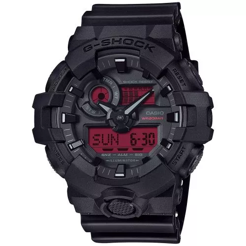 Casio G-Shock Black & Bold Red GA-700BBR-1AER