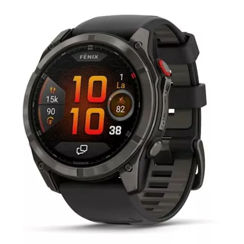Garmin Fenix 8 Pro Amoled 51mm LTE Sapphire, hiilenharmaa titaani ja musta ranneke 010-03199-01