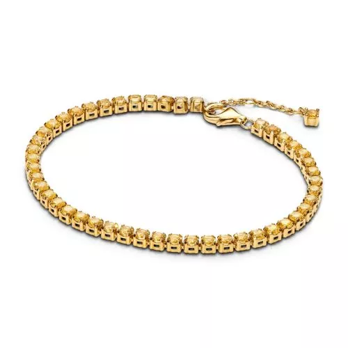 Pandora Sparkling Tennis Yellow Armband 18 cm 561469C03