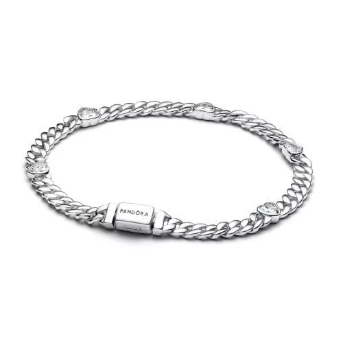 Pandora Heart Cuban Chain Armband 594226C01