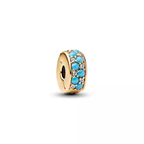 Pandora Aqua Blue Clip Charm låsberlock 763902C01-1