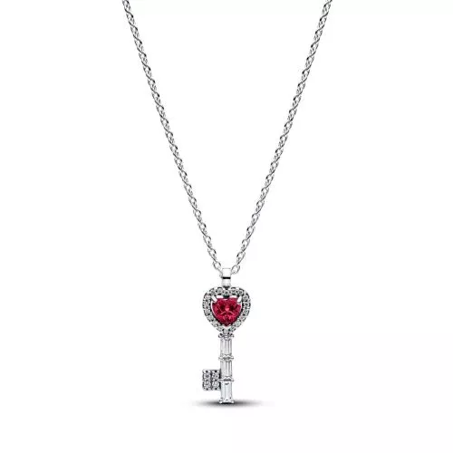 Pandora Elevated Heart Key Collier Necklace 394392C01-45