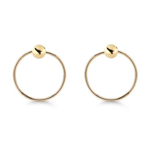 Kultaiset rengaskorvakorut 11 mm HR-11-3-1