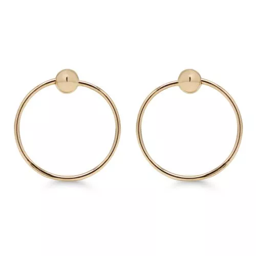 Kultaiset rengaskorvakorut 13 mm HR-13-3-1