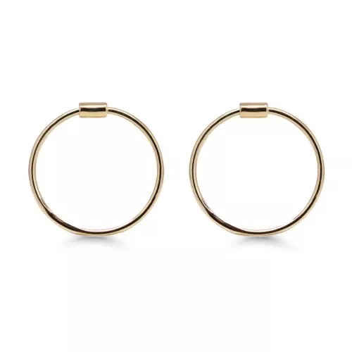 Kultaiset rengaskorvakorut 13 mm HR-13-1