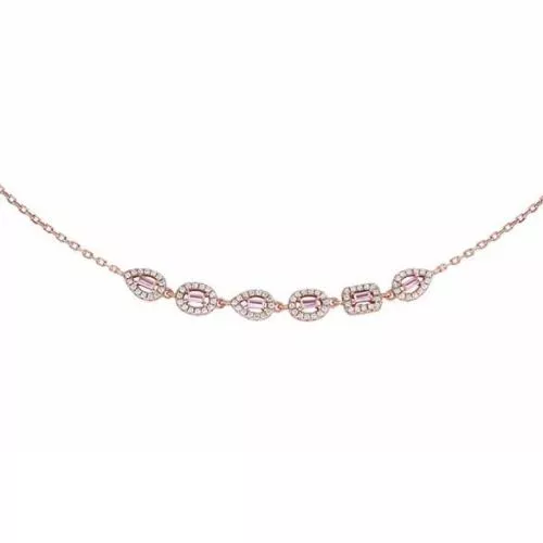 Ruusukullattu hopeakaulakoru HSP-1360-1-1