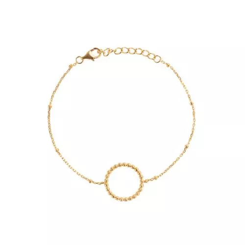 Hopeinen rannekoru / kullattu JD28010/2YG-1