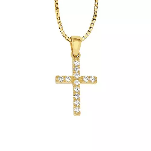 Kultainen ristiriipus JP62035-CZ-1