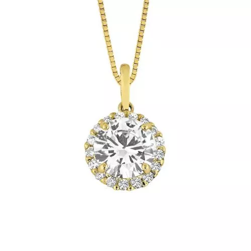 Gold Anhänger JP69362-CZ-1