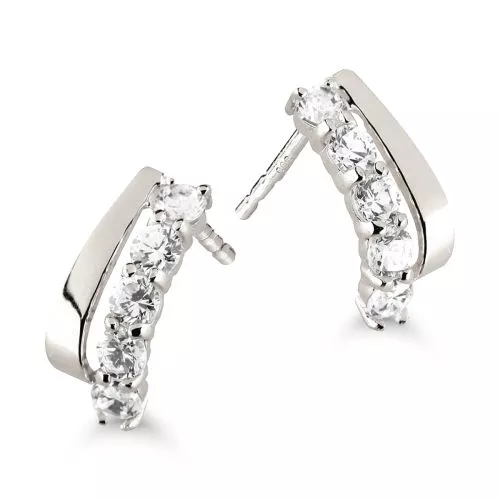 Weißes Goldiset Ohrringe K-E31682ZW-1