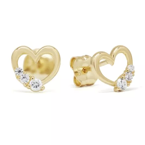 Kultaiset sydänkorvakorut K-E37622Z-1