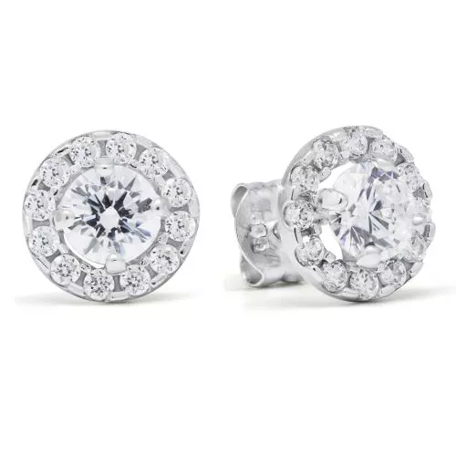 Valkokultaiset korvakorut K-E37675ZW-1