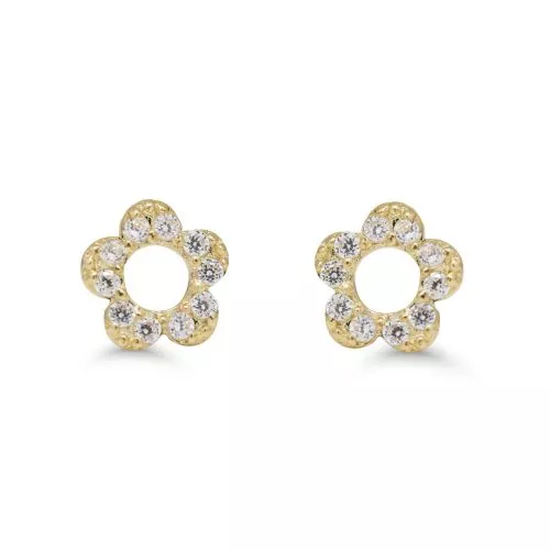 Kultaiset korvakorut, kukka K-E37683Z-1