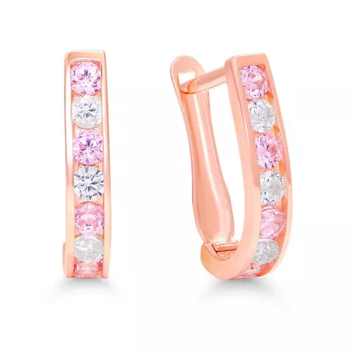 Punakultaiset rengaskorvakorut K-E41322ZpiRG-1