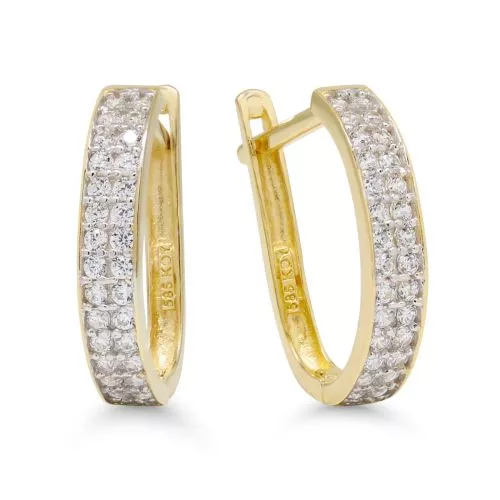 Kultaiset rengaskorvakorut K-E43371Z-1